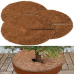 3er-Set runde Frostschutz-Kokosmatten für Topfpflanzen, Ø 38 cm