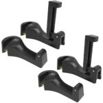 4er-Set Kfz-Kopfstützen-Halterung, Haken & Smartphone-Klemme 5,5-8,5 cm