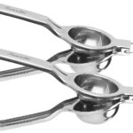 2er-Set Manuelle Zitrus- und Saftpresse, polierter Edelstahl 304, Ø 7 cm