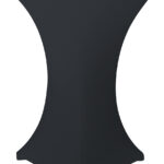 Stretch-Stehtischhusse, OEKO-TEX® Standard 100, Ø 80 cm, anthrazit