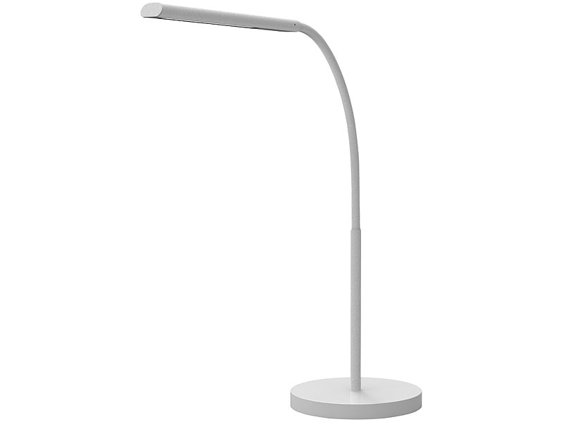 Smarte WLAN-Stehleuchte, CCT-LEDs, Schwanenhals, dimmbar, App, weiss