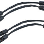 4er-Set wetterfeste, extra flache Solar Kabel, zur Durchführung, MC4-kompatibel, 35 cm