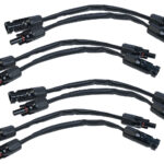 8er Set wetterfeste, extra flache Solar Kabel, zur Durchführung, MC4-kompatibel, 35 cm