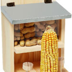 Wetterfestes Eichhörnchen-Futterhaus mit Metalldach, Bausatz