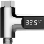 Batterieloses Armatur-Thermometer, LED-Display 360° drehbar, 0-100 °C