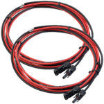 2er-Set Solarmodul-Verbindungskabel, 4 mm² Leitungsquerschnitt, 3 m