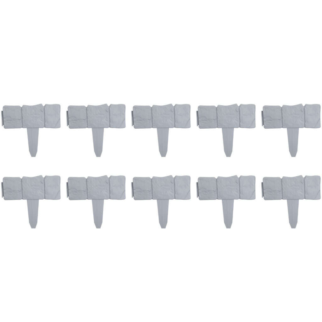 Beetumrandung in Steinoptik grau, 10er-Set Beetumrandung in Steinoptik grau, 10er-Set