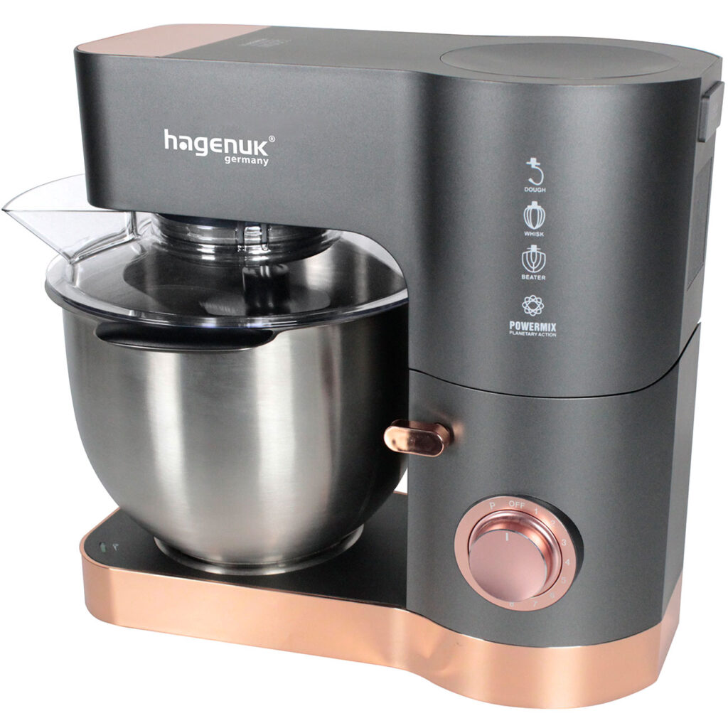 Küchenmaschine, anthrazit-roségold, 1200 Watt Küchenmaschine, anthrazit-roségold, 1200 Watt