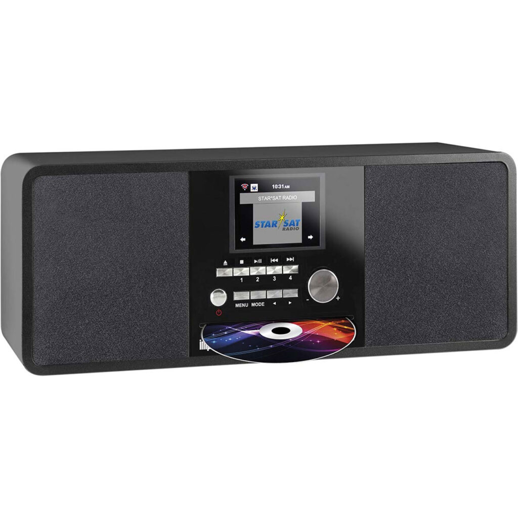 Stereo-Hybridradio DAB+ & UKW, mit CD-Player, schwarz, Bluetooth, 2x 15 W