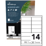 Universal-Klebe-Etiketten, stark haftend, 99.1 x 38.1 mm, 50 Blatt / 700 Etiketten, weiss