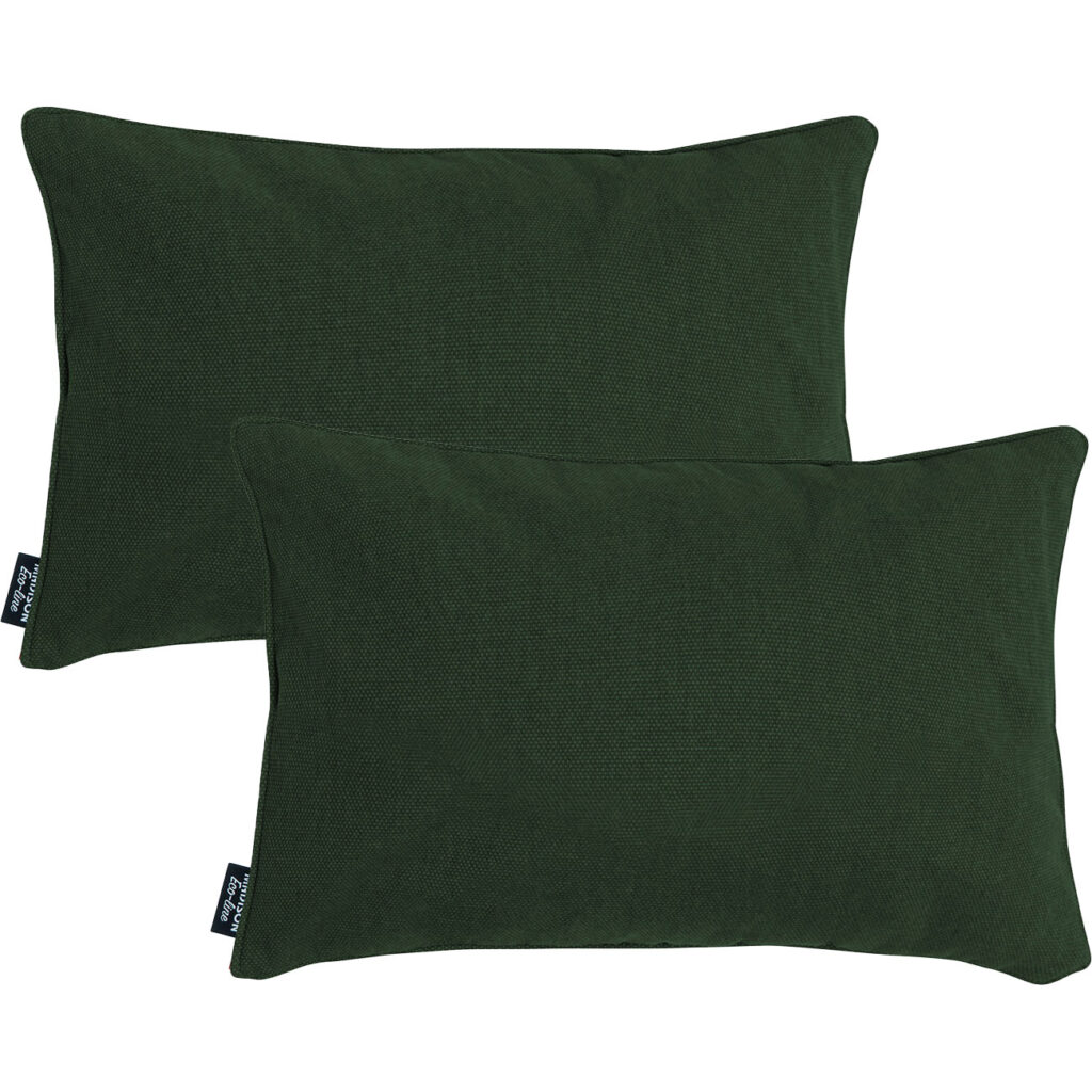 2er-Set Deko-Kissen wasserabwesend, bequemes Outdoorkissen,  grün, 50 x 30 x 10 cm