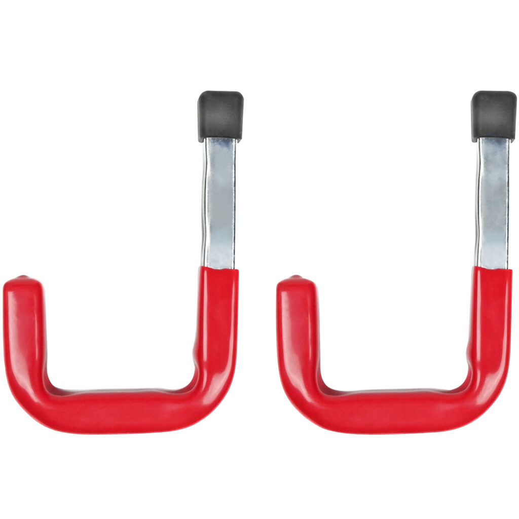 Wandhaken mit Gummierung, 2-tlg, je 40kg, 12 x 8 cm