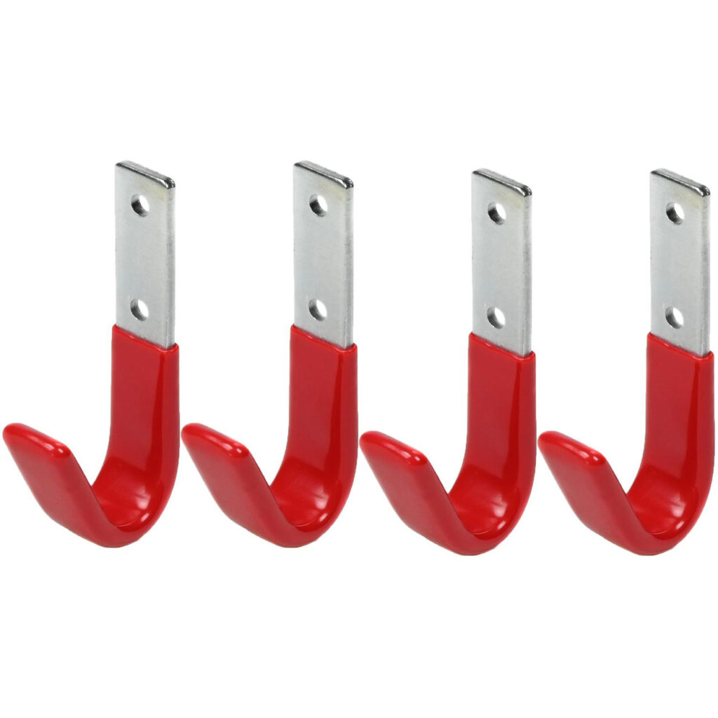 Universalhaken mit Gummierung, 4-tlg, je 35 kg, 8 x 3,5 cm