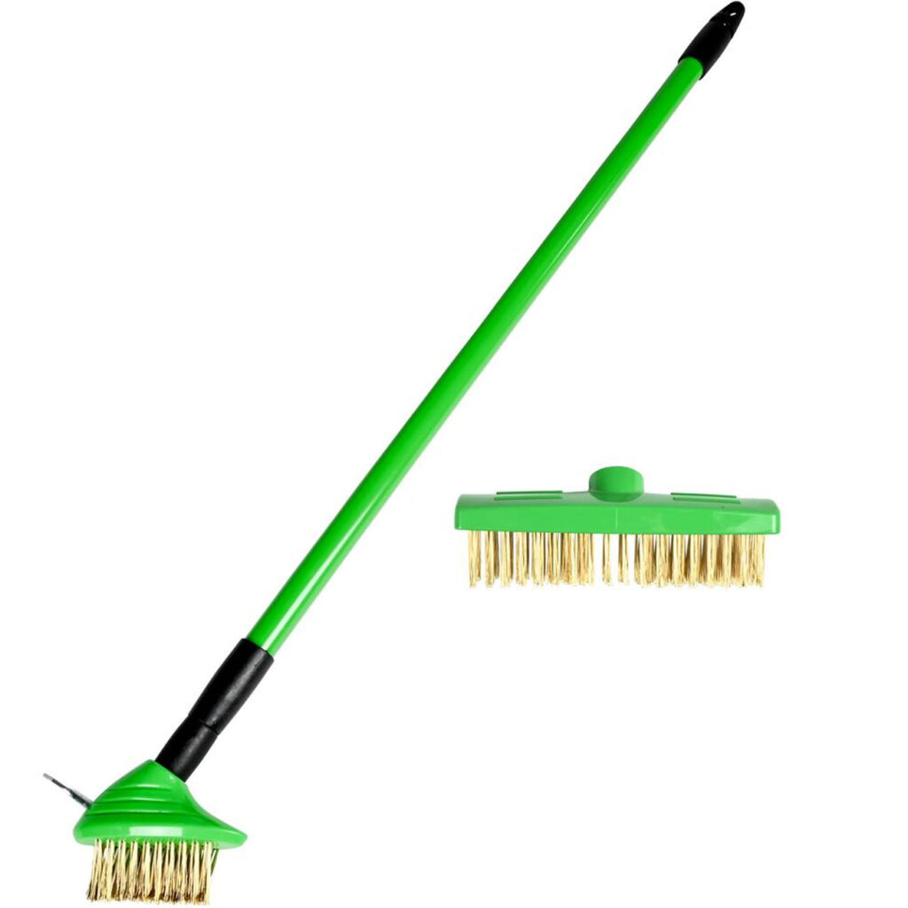 Unkrautbürsten-Set mit Teleskopstiel Unkrautbürsten-Set mit Teleskopstiel