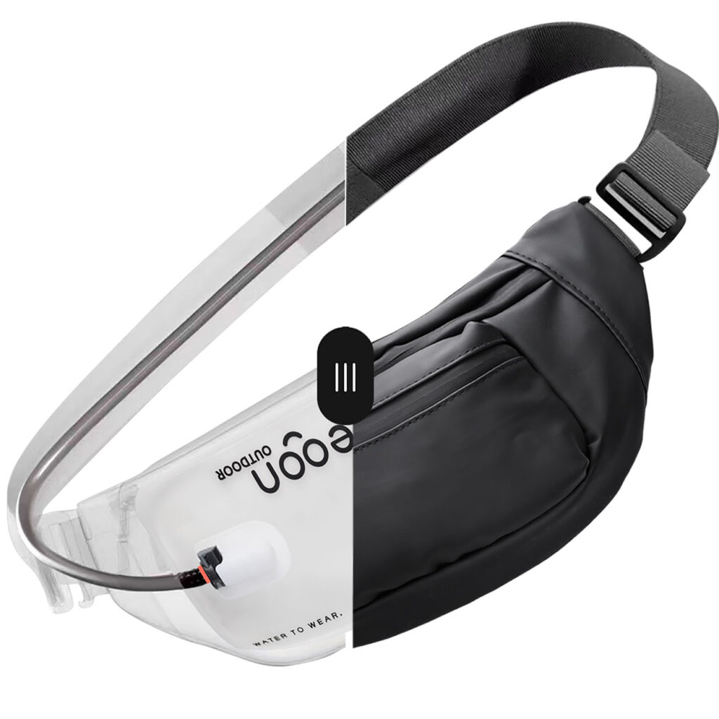 Umhängetasche mit Trinkblase 1l, ca. 33 x 14 cm