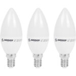 3er-Set LED-Kerzenlampe, C35, E14, 400 lm, 5 W, 3000 K, warmweiss 3er-Set LED-Kerzenlampe, C35, E14, 400 lm, 5 W, 3000 K, warmweiss