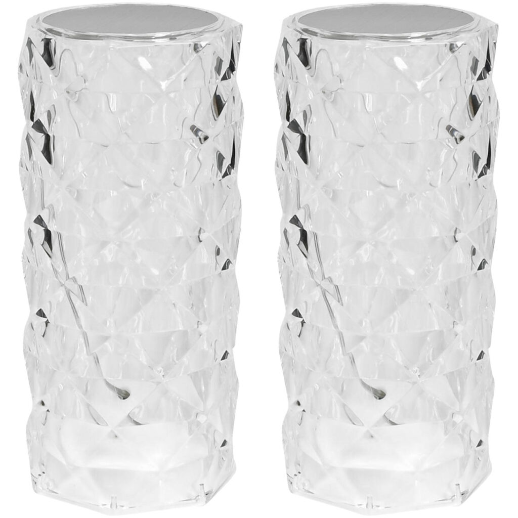 2er-Set Tischleuchte, Kristall Design, Touch, 15 cm