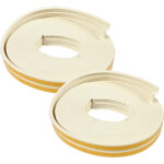 E-Profil Zugluft Dichtungsstreifen, 4er-Set, weiss, 3m x 9mm x 4mm, selbstklebend