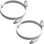 2er-Set USB-C Ladekabel, PD, weiss, 1,5 m