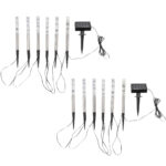 2er-Set LED Solar Leuchtstäbe Bubbles mit Erdspiess