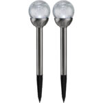 2er-Set Solar-Gartenlampe mit Crackle-Effekt-Kugel & Erdspiess, weiss & bunt 2er-Set Solar-Gartenlampe mit Crackle-Effekt-Kugel & Erdspiess, weiss & bunt