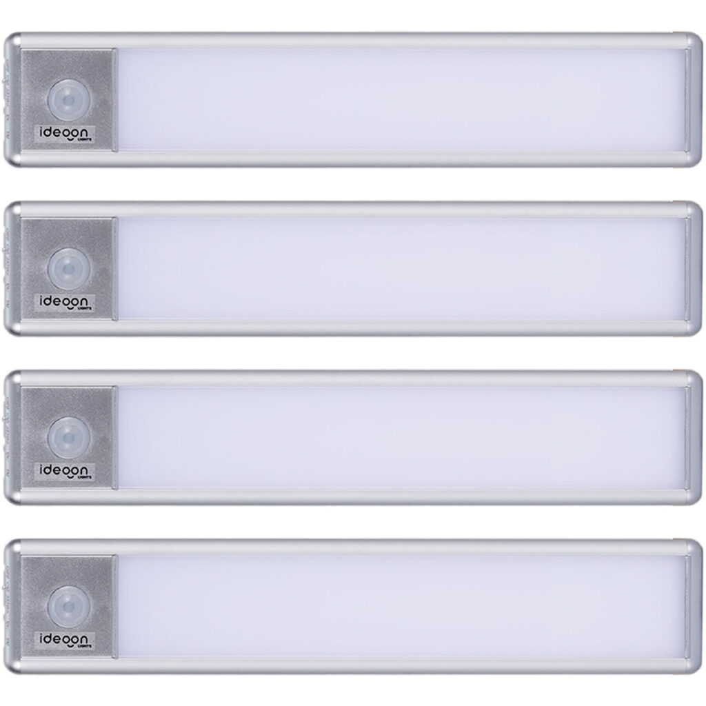 4er-Set Akku LED-Lichtleiste mit Bewegungssensor, 20,5 cm