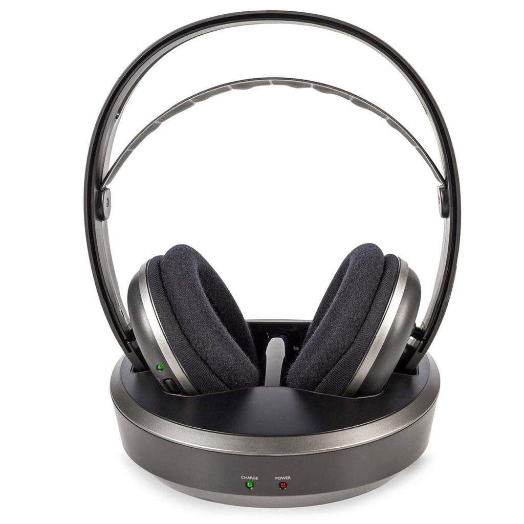 Kabelloser Fernsehkopfhörer, 100 m Reichweite, TV-Headphones mit Ladestation