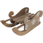 Deko-Schlitten aus Mangoholz, weisse Schnitzerei, Weihnachts-Deko, 32 x 14 x 18 cm Deko-Schlitten aus Mangoholz, weisse Schnitzerei, Weihnachts-Deko, 32 x 14 x 18 cm