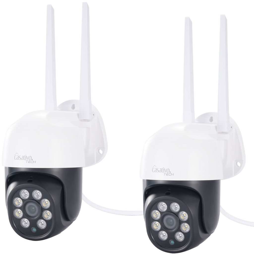 2er-Set WLAN PAN Tilt Outdoor Kamera, 2K, IP66 2er-Set WLAN PAN Tilt Outdoor Kamera, 2K, IP66