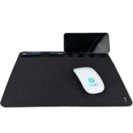 Mousepad mit Handyhalter und Induktionsladefläche, dunkelgrau Mousepad mit Handyhalter und Induktionsladefläche, dunkelgrau