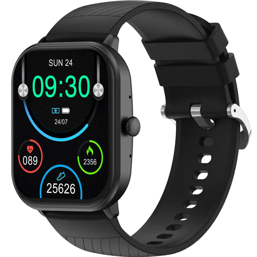 Bluetooth Smart Watch mit Gesundheitssensoren & Anruffunktio, schwarz