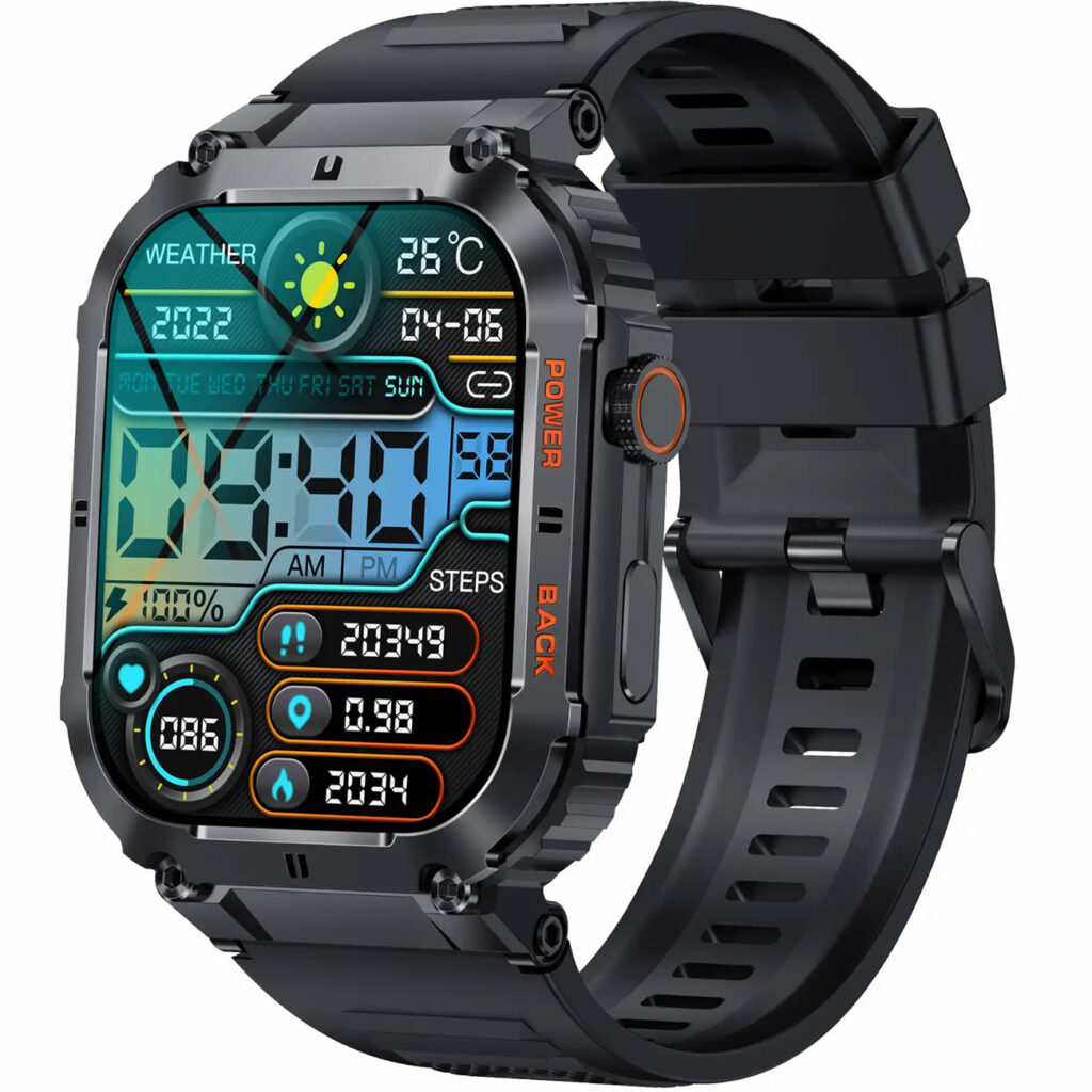 Smartwatch mit Telefonfunktion, 1.96“, Fitness Tracker