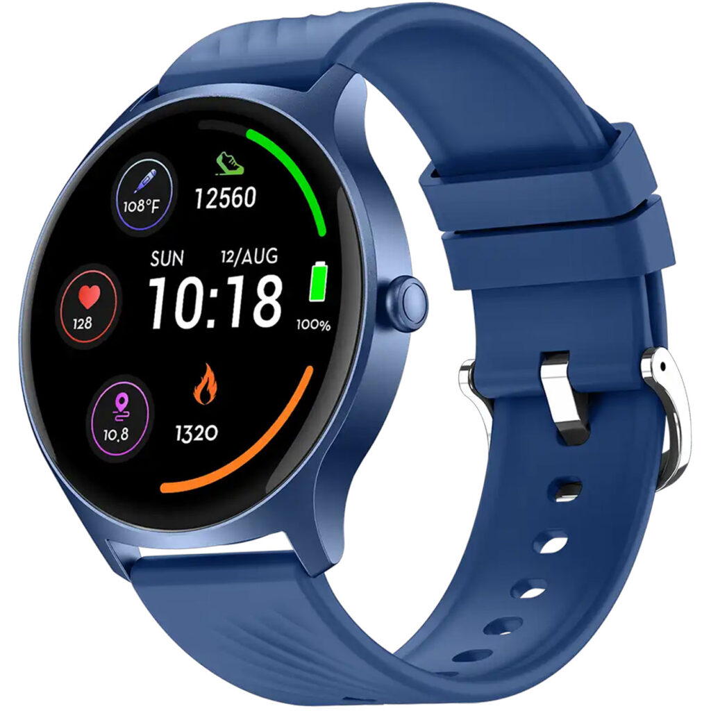 Fitnessuhr mit Sporttracking & Anruffunktion, blau