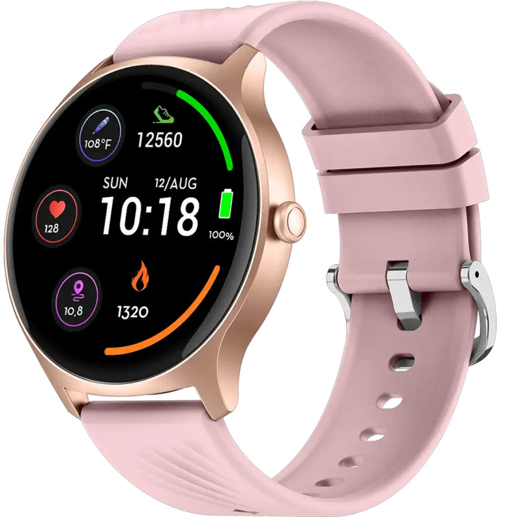 Fitnessuhr mit Sporttracking & Anruffunktion, rosa