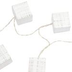 Lichterkette mit 10 LEDs in Würfel-Form, mit Baumwoll-Ummantelung, 2,1 m Lichterkette mit 10 LEDs in Würfel-Form, mit Baumwoll-Ummantelung, 2,1 m