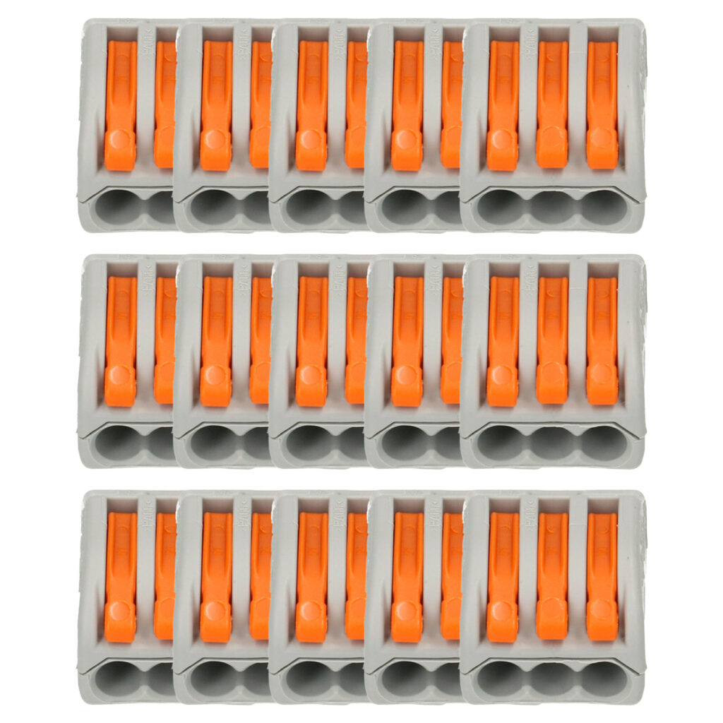 15er-Set Verbindungsklemme, Dosenklemme, 0.50-2.50 mm², 2,1 x 2 x 1,7 cm