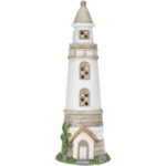 Solarlampe Leuchtturm, grau-weiss, Dekofigur Leuchtturm für Balkon oder Garten, H 71 cm Solarlampe Leuchtturm, grau-weiss, Dekofigur Leuchtturm für Balkon oder Garten, H 71 cm