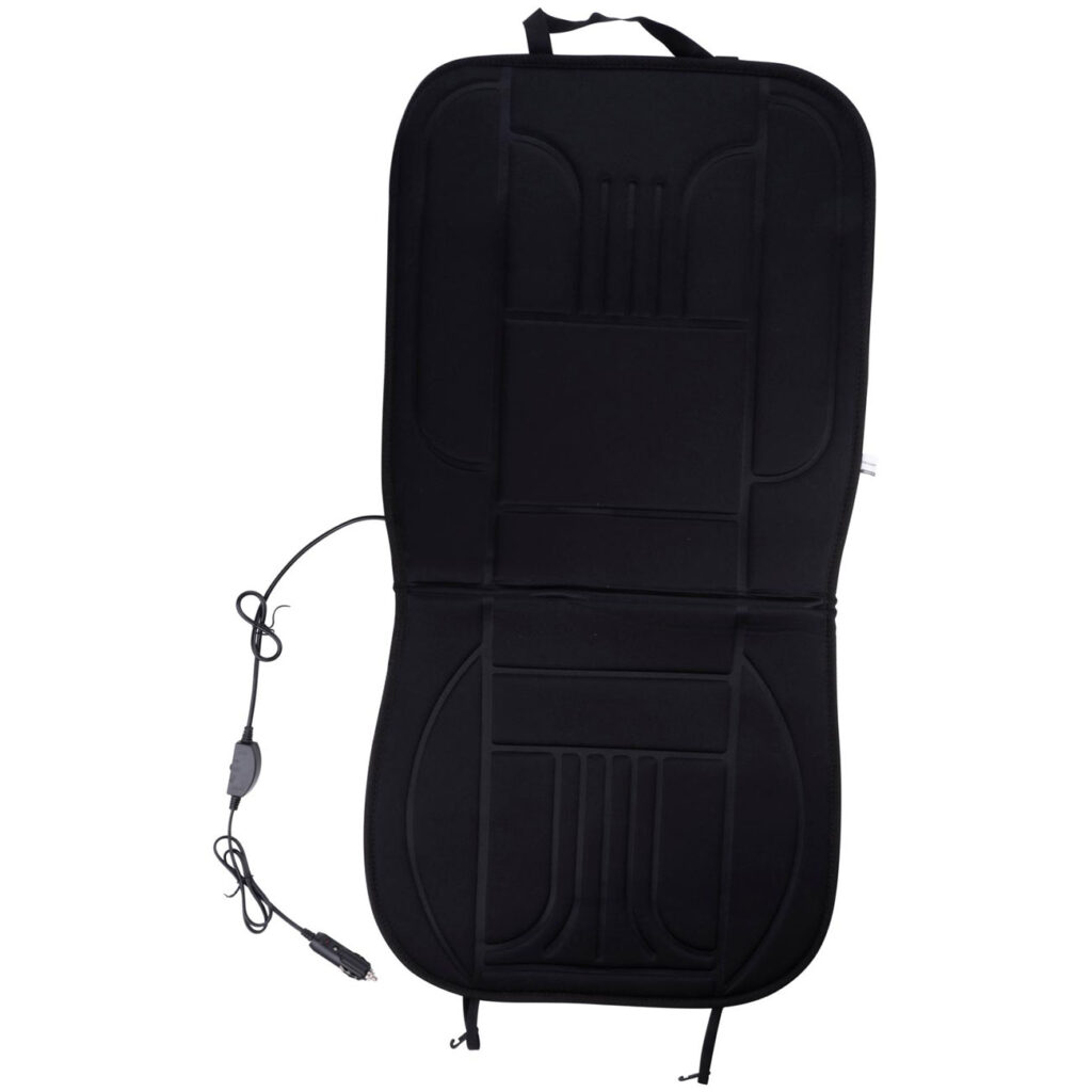 Autositzkissen zum Anschliessen am Zigarettenanzünder, Heizkissen 2 Heizstufen, 98 x 49 cm