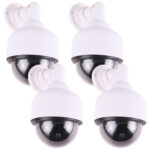4er-Set Überwachungskamera Attrappe mit roter Betriebs-LED, Kamera Dummy 4er-Set Überwachungskamera Attrappe mit roter Betriebs-LED, Kamera Dummy