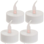 LED-Teelichter 4er-Set, flackernder Flamme und Timer LED-Teelichter 4er-Set, flackernder Flamme und Timer
