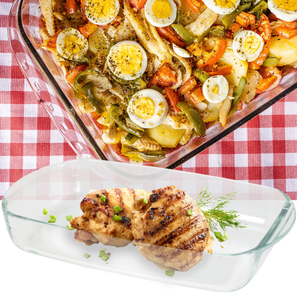 Glas Auflaufform, rechteckig, 3600 ml, 39 x 24 x 6,6 cm