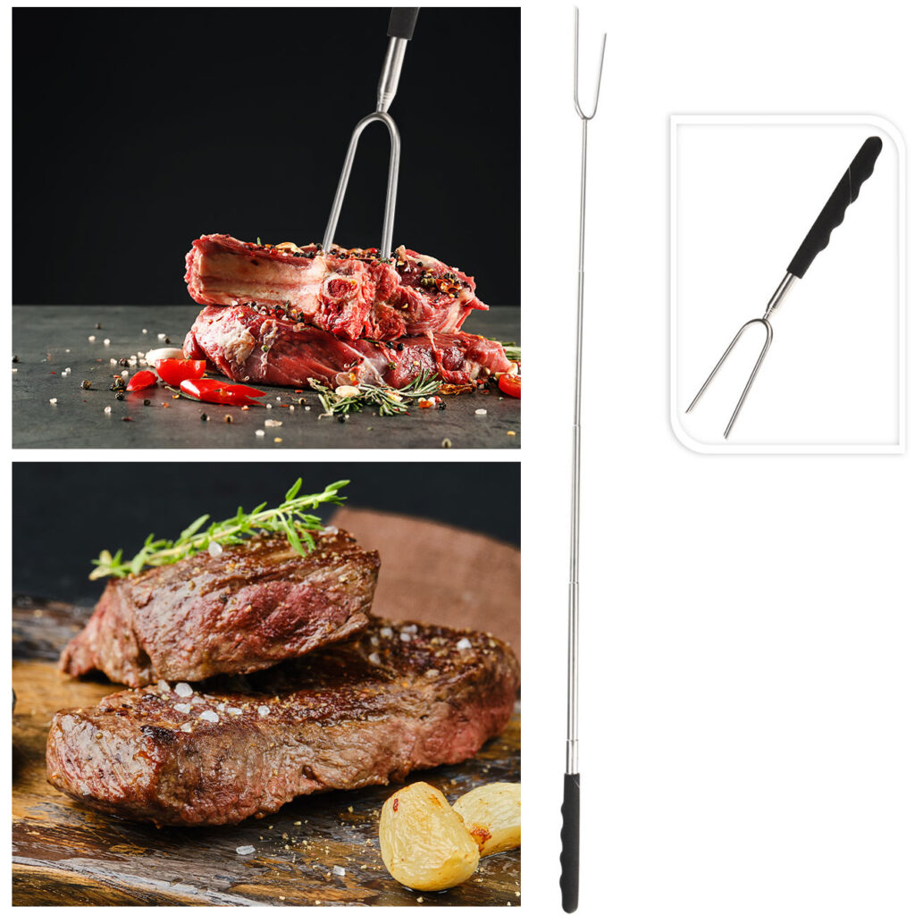Grillgabel mit Teleskopgriff Grillgabel mit Teleskopgriff