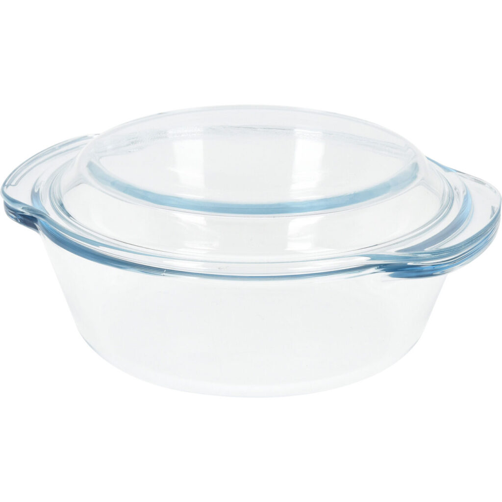 Glas Auflaufform mit Deckel, 1700 ml, 23,4 x 20,7 x 10 cm