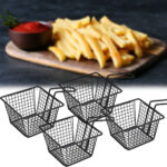 4er-Set Pommes Servierkörbchen, schwarz 4er-Set Pommes Servierkörbchen, schwarz