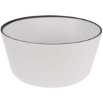 Melamin-Schale, weiss mit schwarzem Rand, Ø 10 x H 5,5 cm
