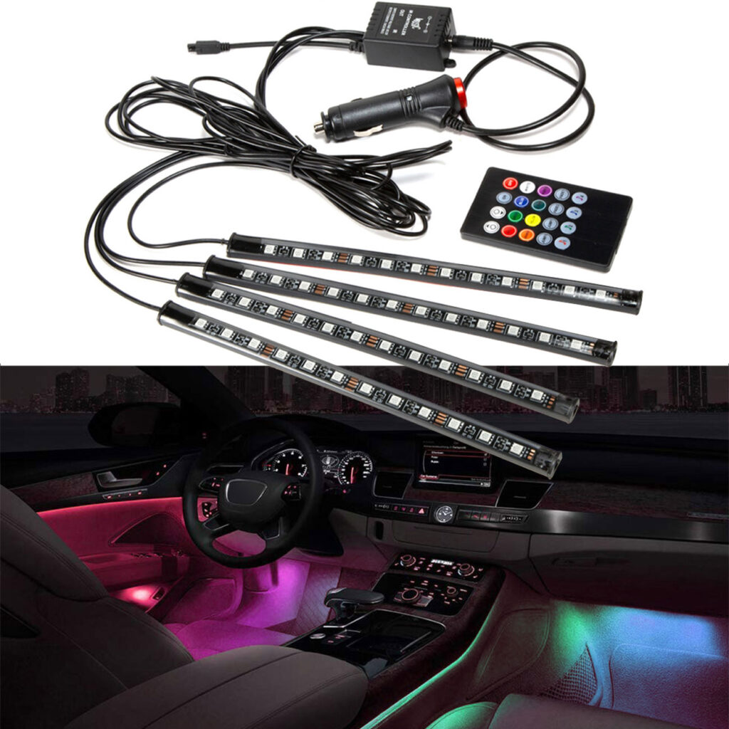 Kfz-LED-RGB-Streifen, Dimmbar, mit Fernbedienung Kfz-LED-RGB-Streifen, Dimmbar, mit Fernbedienung