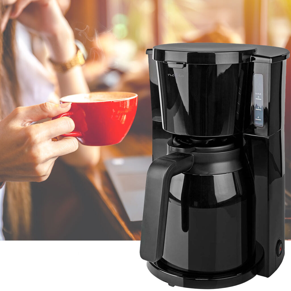 Elegante Kaffeemaschine mit Warmhaltefunktion, Thermoskanne, 1.0 l, 900 W