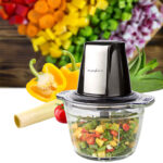 Elektrischer Zerkleinerer, Häcksler für Nüsse, Obst, Gemüse, 1 l, Glas, 500 W Elektrischer Zerkleinerer, Häcksler für Nüsse, Obst, Gemüse, 1 l, Glas, 500 W