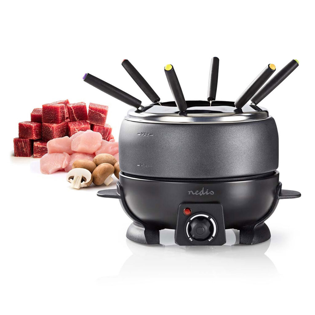 Fondue Set für 6 Personen, Käsefondue, Schokofondue, 2.3 l, 800 W