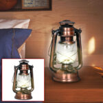 LED-Sturmlampe, kupferfarben, dimmbar, LED Laterne LED-Sturmlampe, kupferfarben, dimmbar, LED Laterne